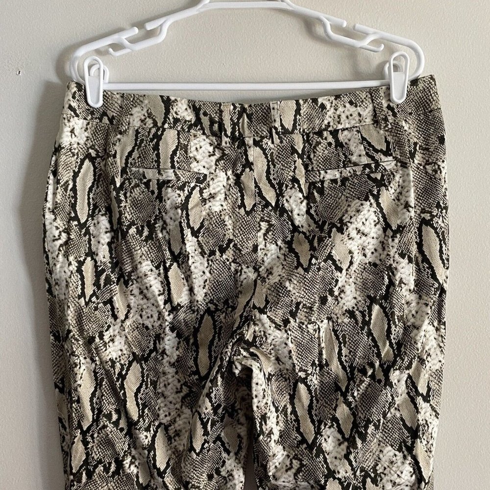 Jones New York 14P Gold Black White Snakeskin Print Stretch Grace Ankle Pant - Picture 7 of 12